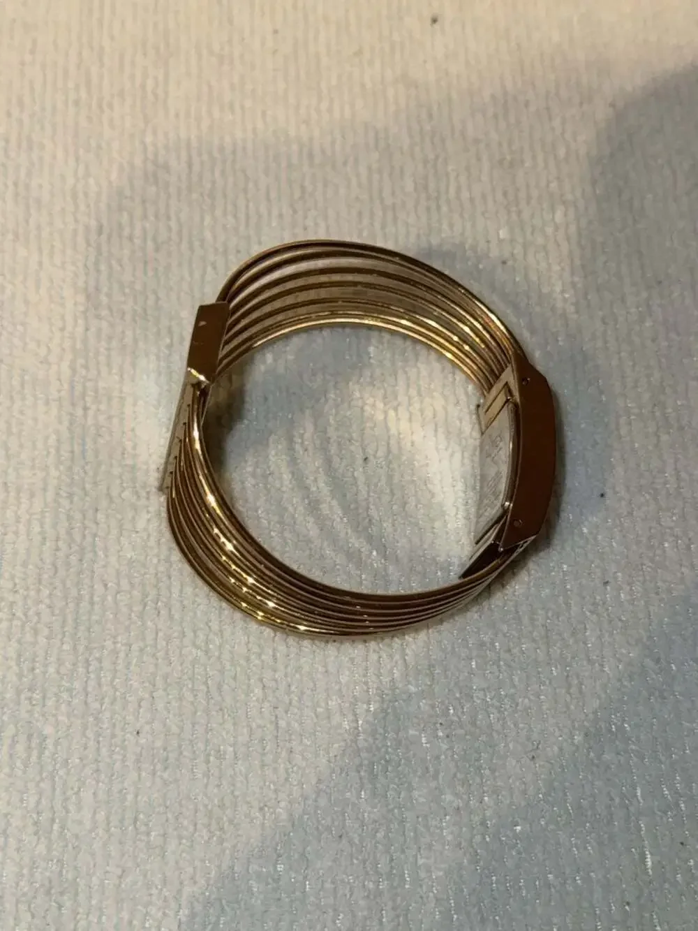 Alfex Design Emilie Vuilleumier Mod. Dep. 5580 Gold Tone Bangle Watch